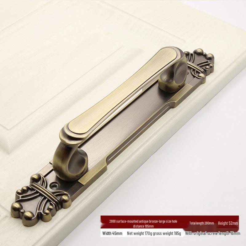 Antique Bronze Surface Mount Sliding Barn Door Handle for Wooden and Double Doors.