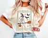 Comfort Colors® Retro Halloween Stripped Skeleton Shirt, Funny Witchy Skeleton Tee, Trendy Halloween Shirts