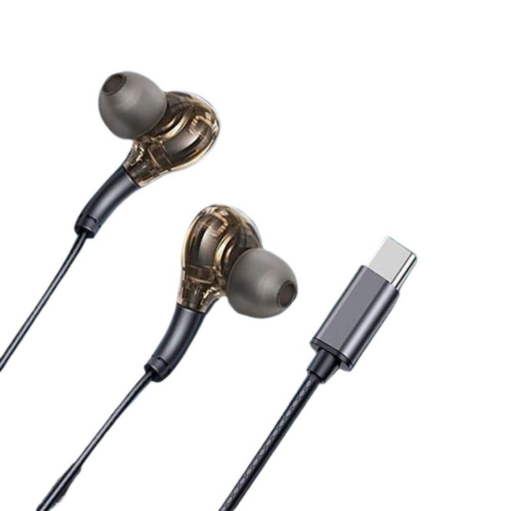 with Mic Type C Earphones 3.5mm Stereo Earphones Sport Earphones Wired Headset Sports