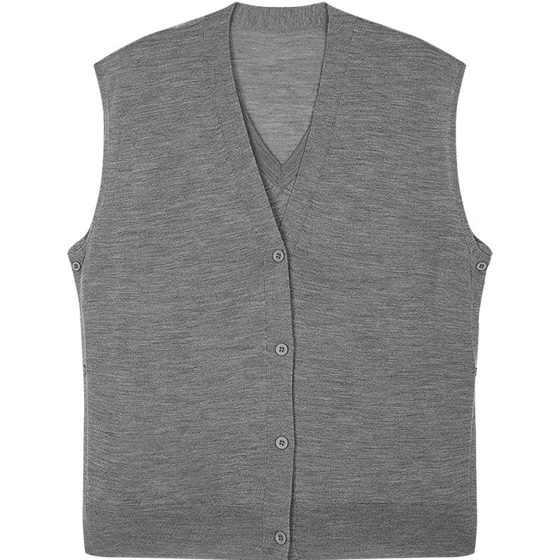 JNBY 100% Wool V-Neck Sleeveless Sweater