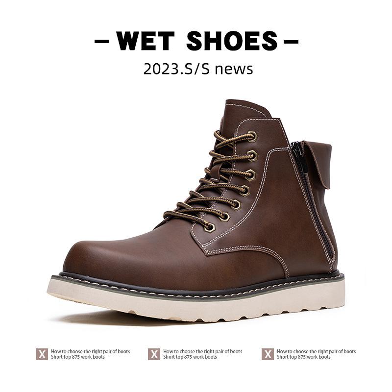 

Мужская обувь очень большого размера 2025 весна и осень новые ретро ботинки Мартин американские короткие ботинки уличные рабочие ботинки 44