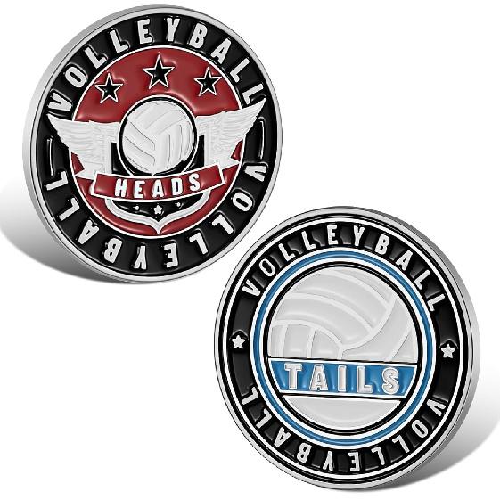 

2 шт. Монета для подбрасывания в волейболе Оборудование судьи по волейболу с чехлом Портативная монета для подбрасывания в спорте Официальная защита от ржавчины для тренировочных матчей судей