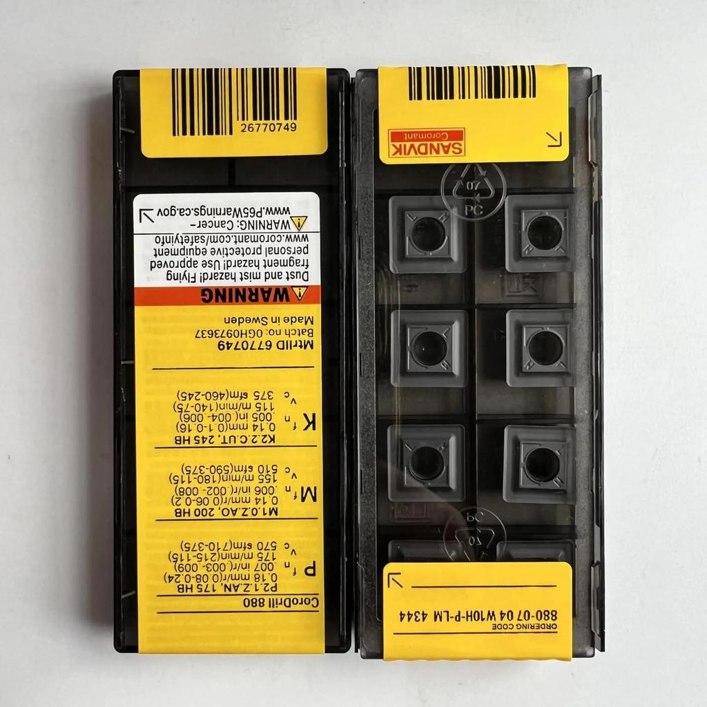 Original Sandvik / 880-0704W10H-P-LM 4344 /CARBIDE CNC blade too 10 Pcs