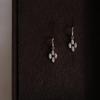 925 Sterling Silver Plated 14K Gold Japanese Vintage Diamond Zircon Pendant Earrings for Women Exquisite Everyday Jewelry