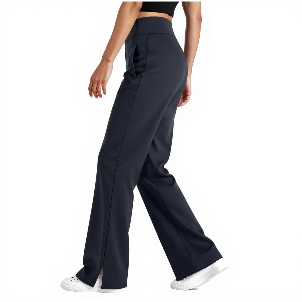 Womens Wide Leg Yoga Pants Casual Fashion Sweatpants High Waist Comfy Loose Trousers With Pockets