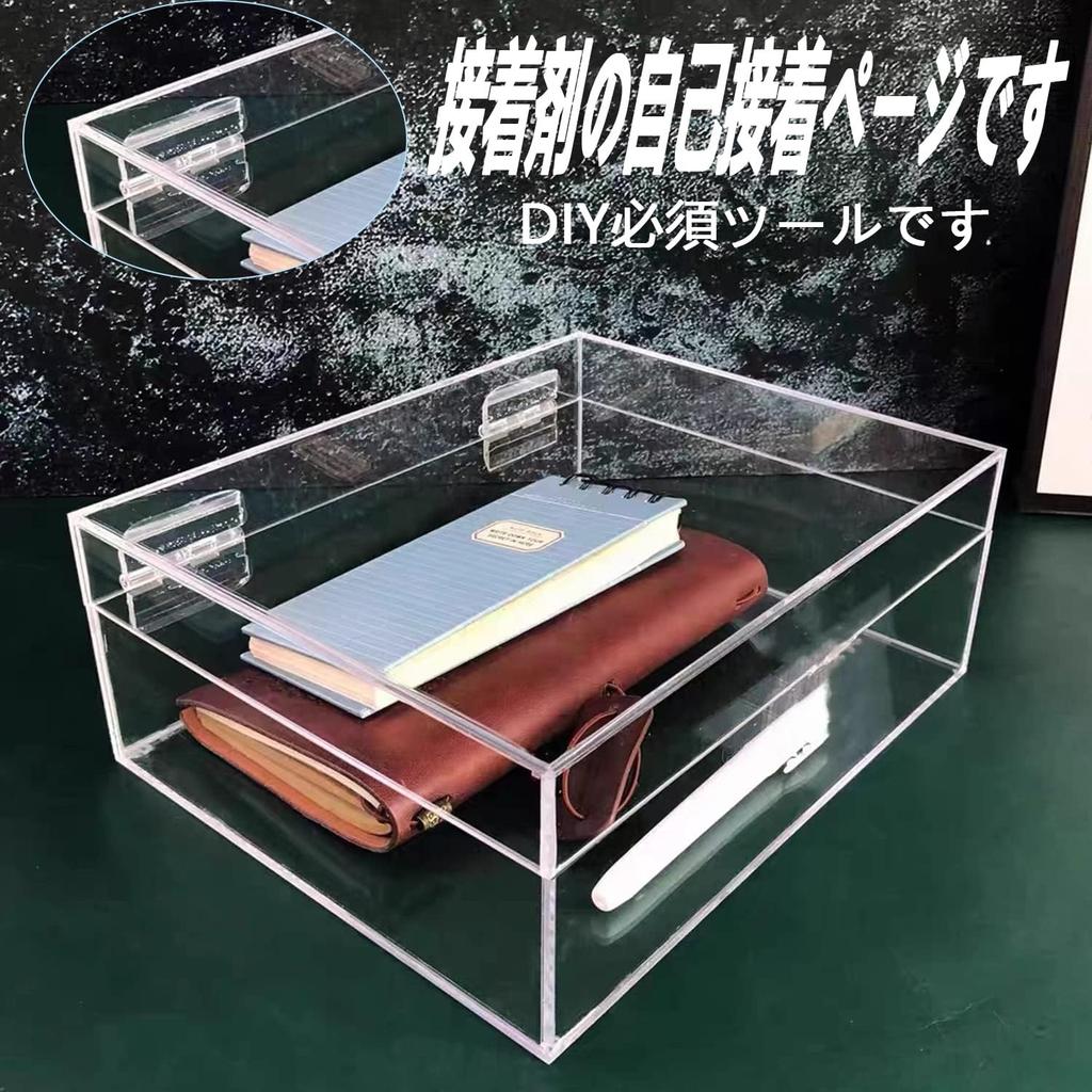 Stoooduo Scharniere Mini 4 Stück 45*35mm Scharniere Kunststoff Küchentür Transparent Selbstklebend Selbstklebend Freie Montage Schrank Schublade