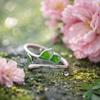 Adjustable Leaf Opening Ring Oil Drop Women's Ring Fashion Enamel Leaf Ring  Women
