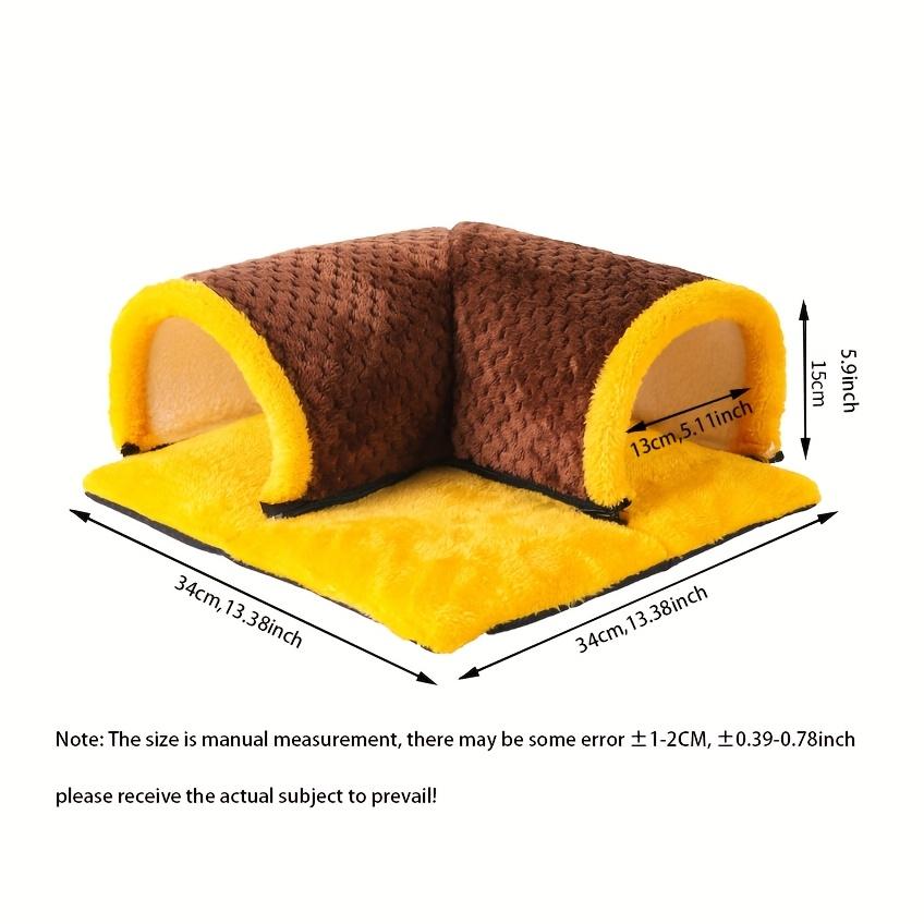 Warmer Meerschweinchen Versteck Tunnel Bett, Weiche Abnehmbare Meerschweinchen Tunnel und Röhren für Käfig, Meerschweinchen Verstecke Fleece für Ratte, Stabil