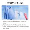 Laundry Effervescent Tablets with Bio Enzyme Dissolves Yellow and Coffee Stains Suitable for Home Clothing Stain Removal