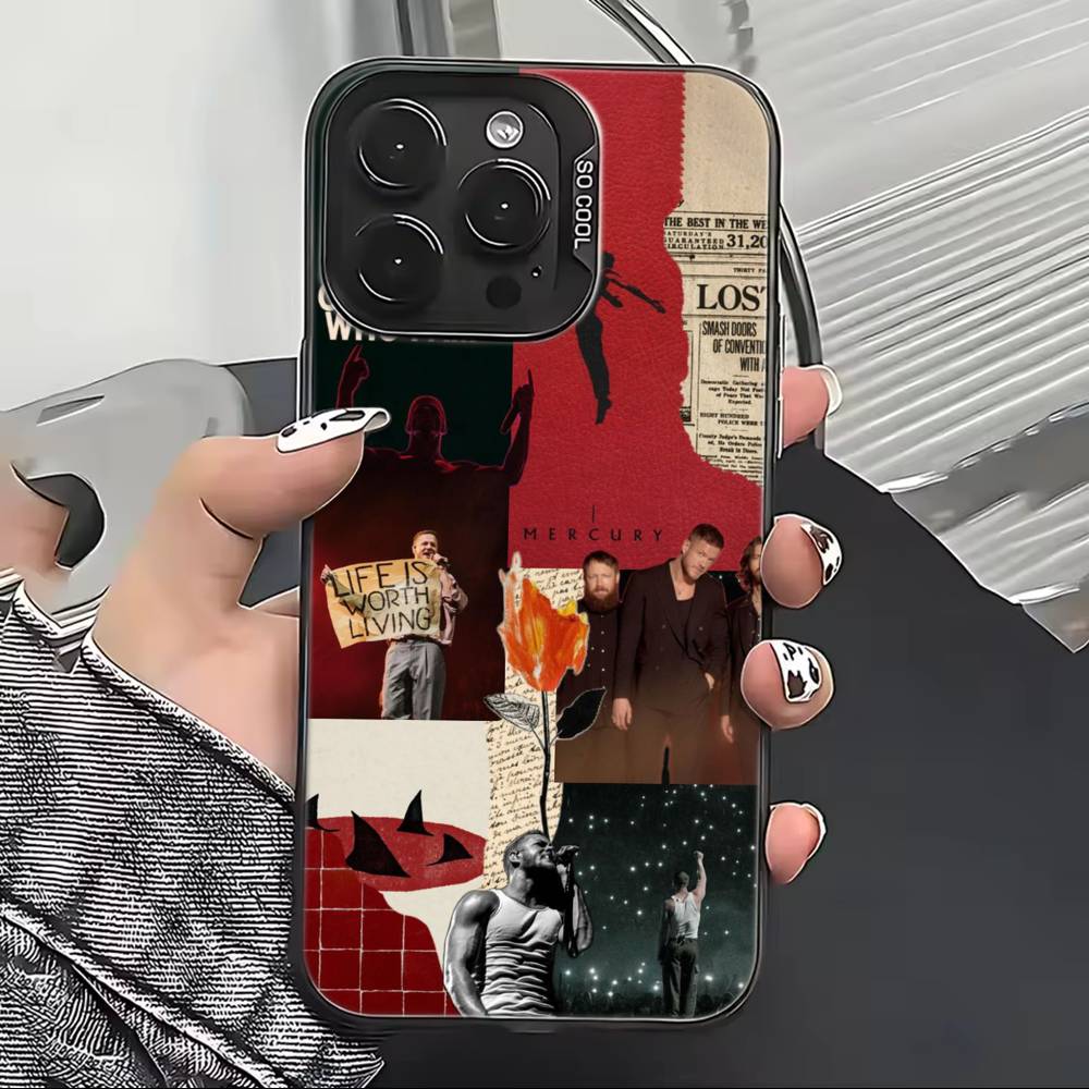 Band Imagine D-Dragons Phone Case For iPhone 17,16,15,14,13,12,11 Plus,Pro Max,XS,Colored Silver Plated Inside Cover iPhoneXsMax