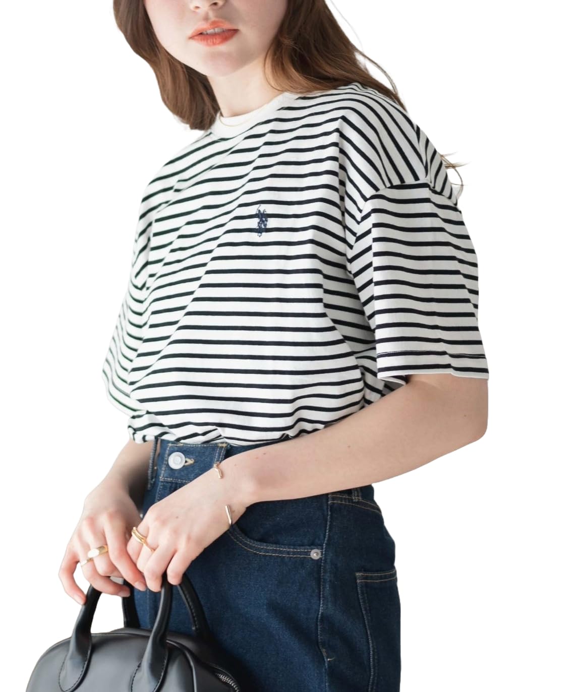 

WEGO POLO Short Sleeve White Simple Street Perfect for and Size Short Sleeve Women s Custom-Made U.S. ASSN. T-Shirt, Border, Design, Style, Spring,