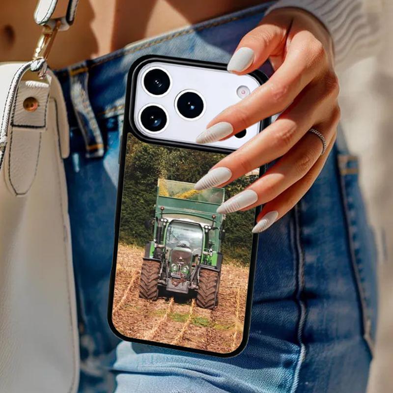 Red Tractors Car Phone Case For iPhone 17 Air 14 15 13 12 Max Cover For Apple 16e 11 Pro Max Plus Coque