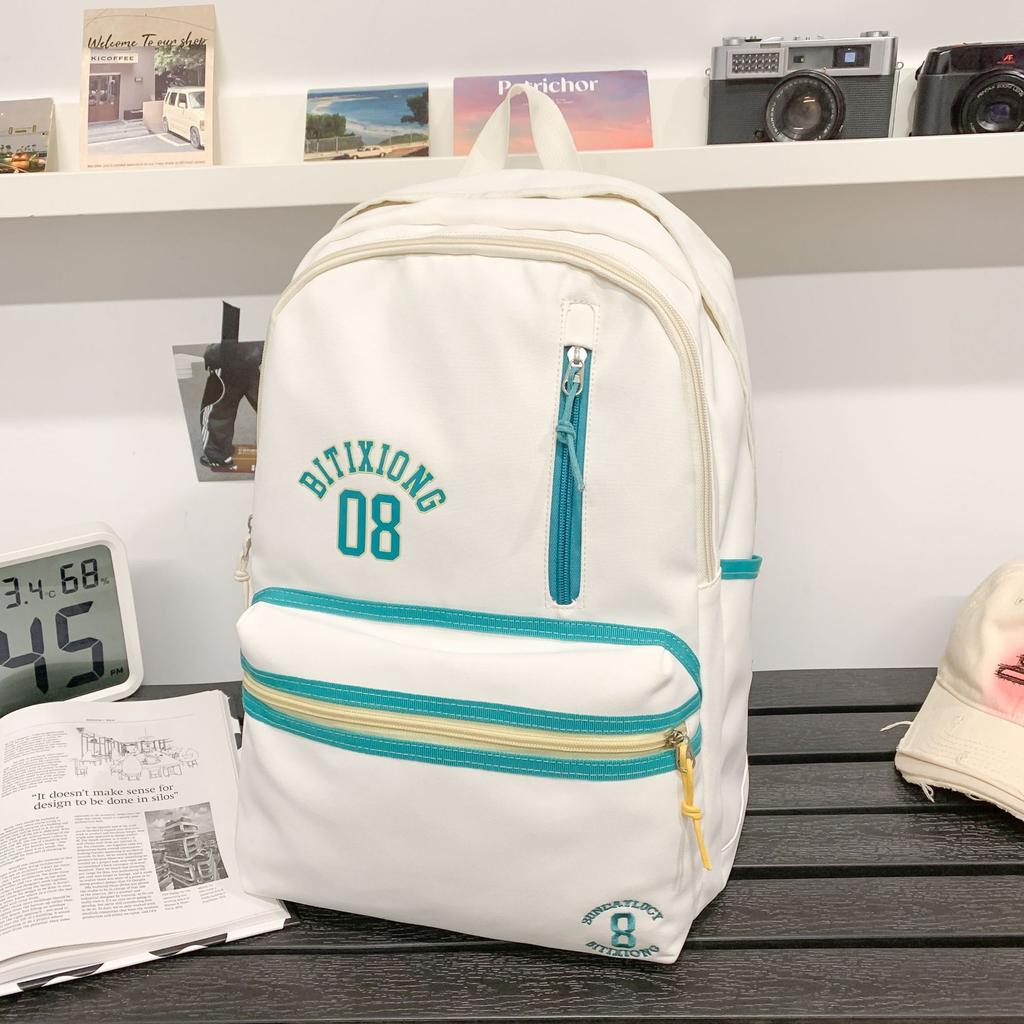 School bag Korean version of high value letters junior high school girls simple, lightweight, versatile and large capacity