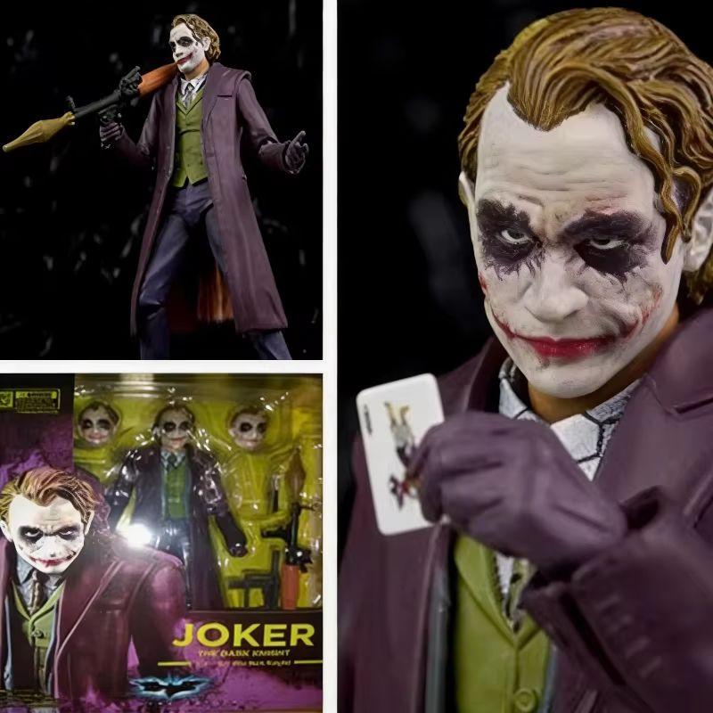 15cm Anime SHF The Dark Knight Heath Ledger Joker V2 Actionfiguren Filmmodell Trendige Spielzeuge Schreibtischdekoration Geschenke Sammlerstück
