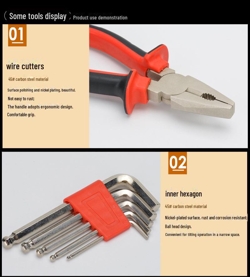 Complete Household Tool Set: Manual Repair Kit with Gift Box