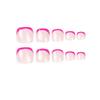 Detachable Rose Red French Manicure Toe Nail Tips - Finished False Nails