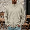 Herren Vintage Cord Reißverschluss Strickjacke Lässig Langarm Herbst Mode Pullover Jacke