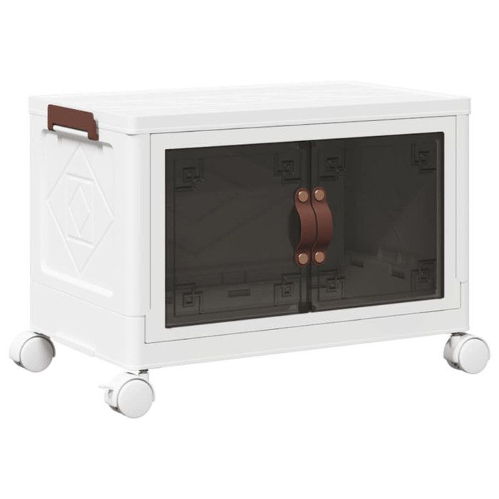 Stackable Storage Box with Wheels 28 L 48x29.5x33 Cm