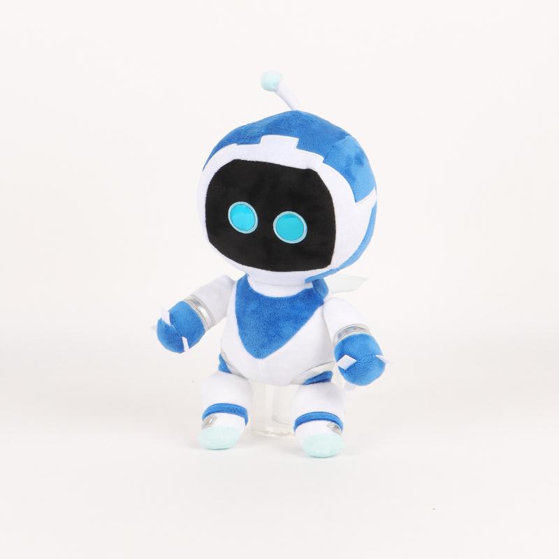 Yeni Sevimli Astro Robot Peluş Oyuncak Mavi ve Beyaz Antenli Bot Karakteri Yumuşak Dolgulu Peluş Bebek Erkek Kız Çocukları Oyun Severler İçin Doğum Günü Noel Hediyesi