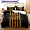 Powerful Football Crest Design Printed Pattern Duvet Cover Set – includes 1 duvet cover and 2 matching pillowcases Bedroom decor Christmas gifts