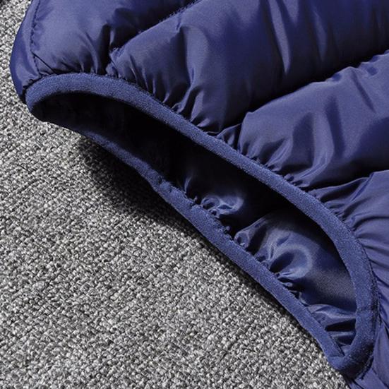 Autumn Winter Men Vest Cotton Padded Solid Color Zipper Windproof Thickened Sleeveless Jacket Streetwear