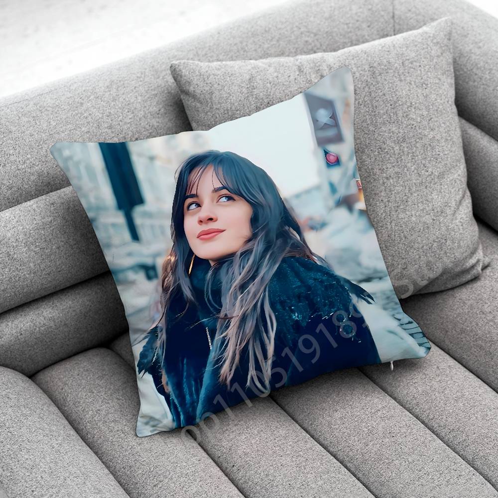 C-Camila C-Cabello Romance C XOXO Familia Throw Pillow Case For 45*45cm 40cm 55cm 50cm 30cm Square Car Pillowcase Shell