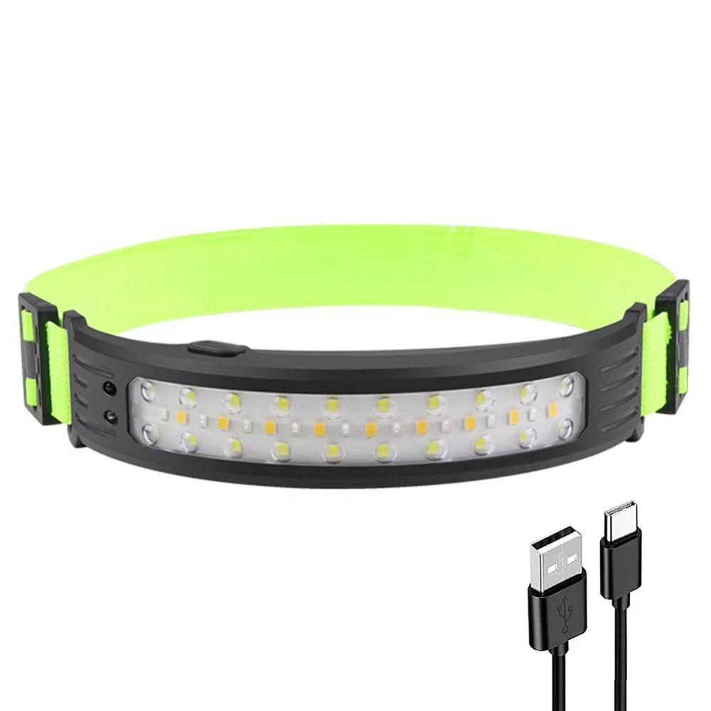 6 Lighting Modes COB LED Headlamp Waterproof USB Rechargeable Head Lamp Sensor Headlight Fishing