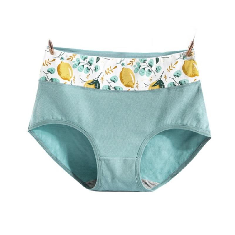 Bedruckte, übergroße Damenunterwäsche mit hoher Taille, enger Passform und atmungsaktiver, nahtloser Dreieckshose für Mädchen