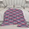 Plaid Pattern Blanket Microfiber Flannel Cover Blanket Bedroom Living Room Sofa Soft And Comfortable Home Decoration