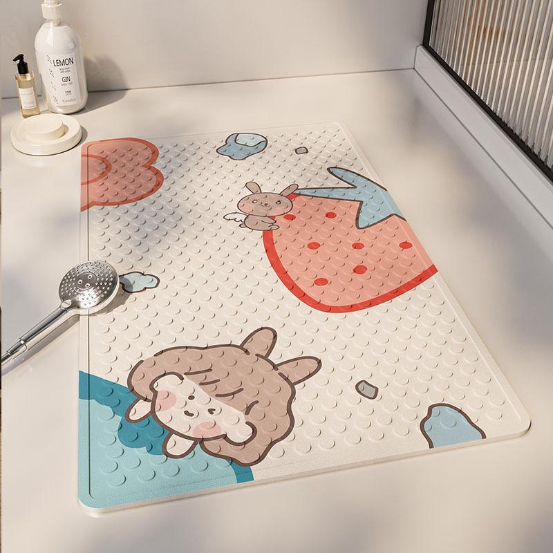 

Bathroom Anti-slip Floor Mat Shower Children s Bathroom Massage Foot Mat Anti-fall Mat Toilet Bathroom Suction Cup Mat 40*70cm