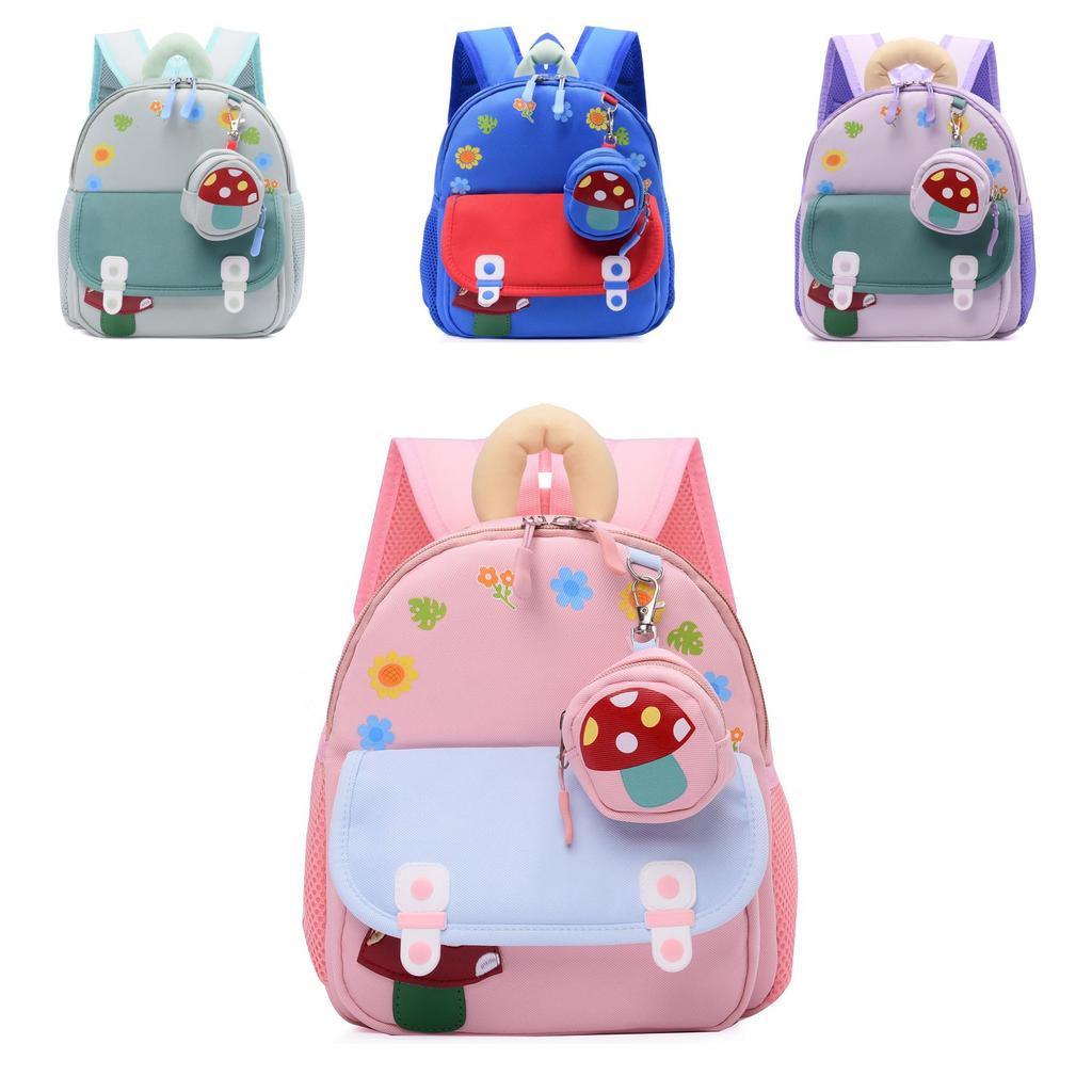 Cartoon Kindergarten Backpack For Kids With Lightweight Oxford Fabric And Cute Anime Pattern For School Use