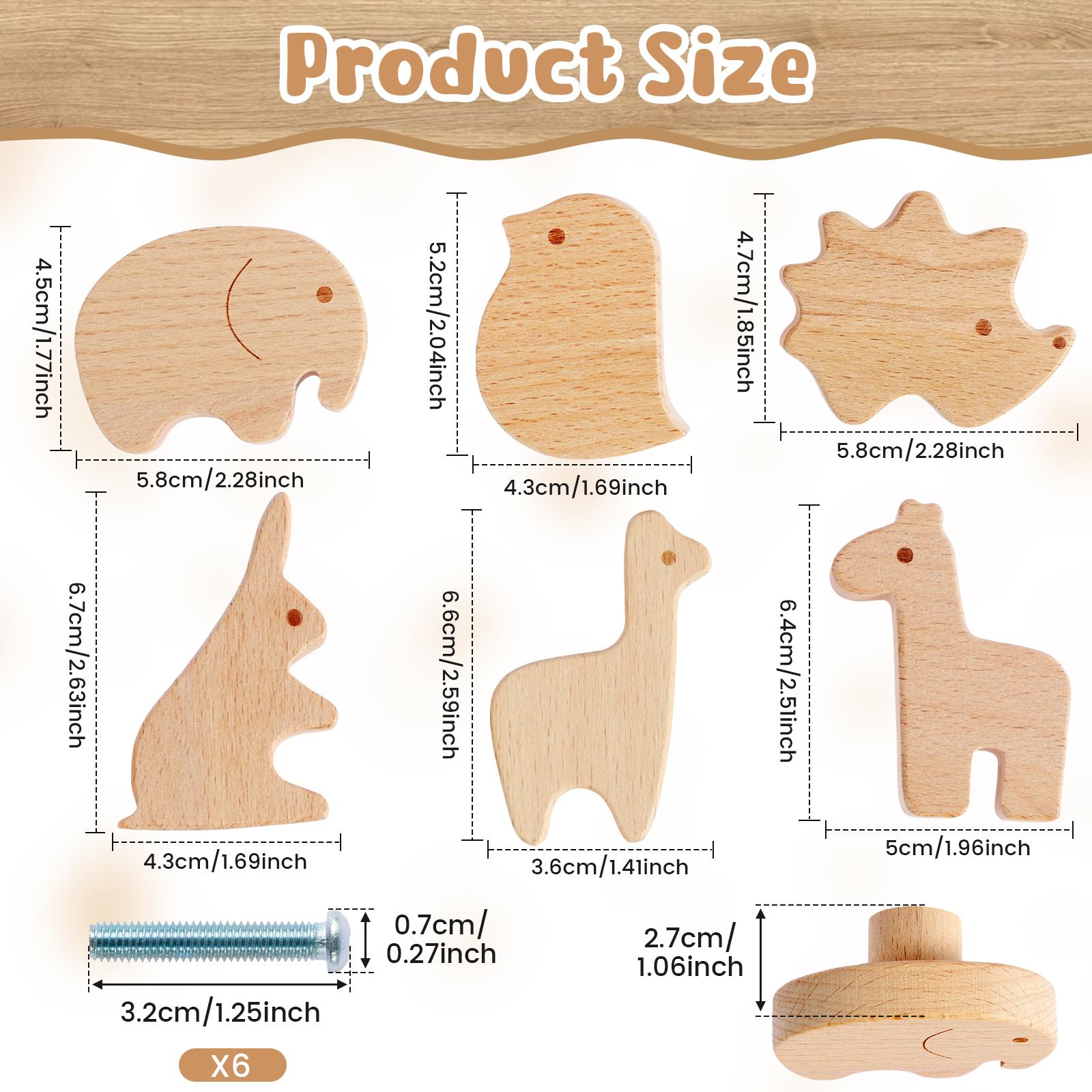 5/6/12 ШТ. Ручки Разной Формы для Ящика Деревянные 2025 Мебельные Ручки Милые Детские Декоративные Шкаф Деревянные Ручки Набор для Спальни