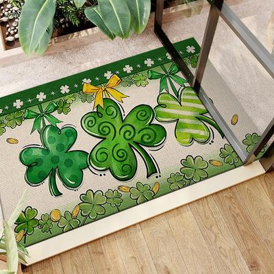 St. Patrick'S Day Floor Mat Household Bathroom Absorbent Mat Door Mat Non-Slip Foot Mat
