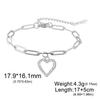 Heart Beads Charm Bracelet Stainless Steel Gold Double Layer Chain Bracelets Trendy Women Jewelry Mother's Day Gift