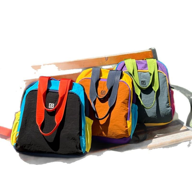 Schoolbag1011 Colorful Fashion Backpack Large Capacity Lightweight Travel Backpack Student School Bag Going Out Commuter Sports Bag