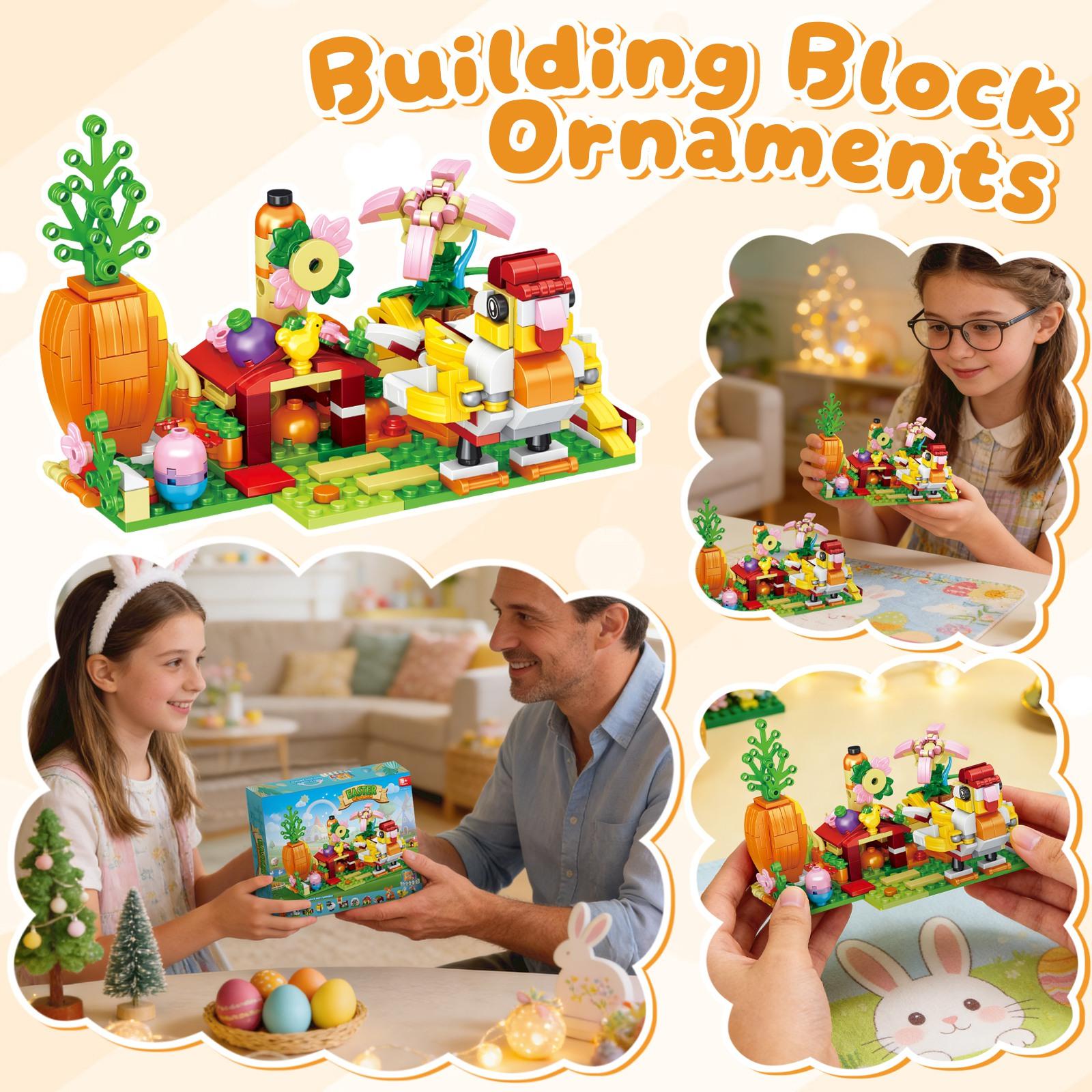 Easter Garden Children s Educational Small Building Block Toy, Children s Gift One Size