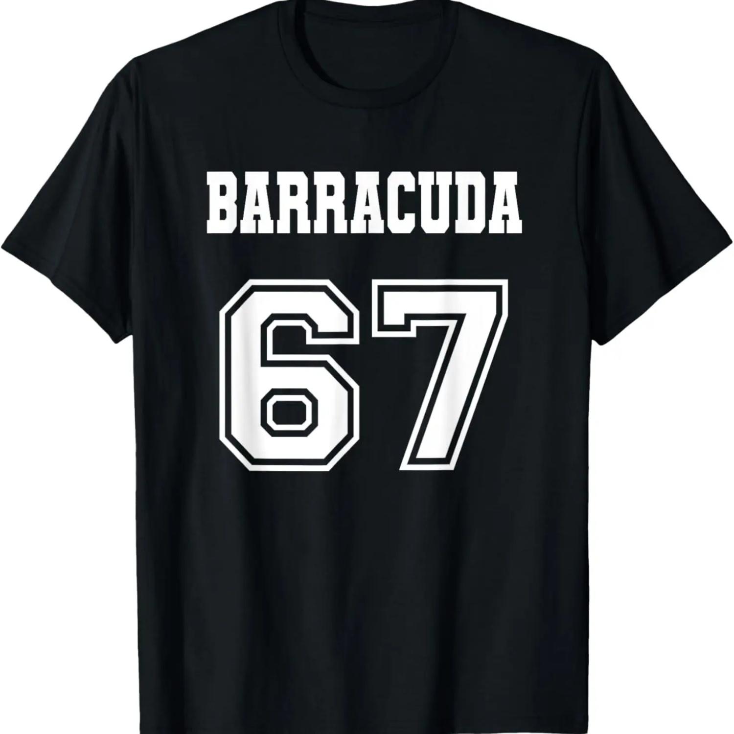 

Jersey Style Barracuda 67 1967 Old School Muscle Car Fishing T-Shirt XXXXXL чорний