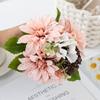 1PC Artificial Flowers 7 Branches Silk Chrysanthemum Combination Mother's Day Gift Festival Accessory Home Wedding Bouquet Decor