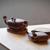 Small Crab Coaster Solid Wood Holder Japanese Style Heat Resistant Tea Set Insulation Mat Dining Mat Cute Tea Water Cup Mat New