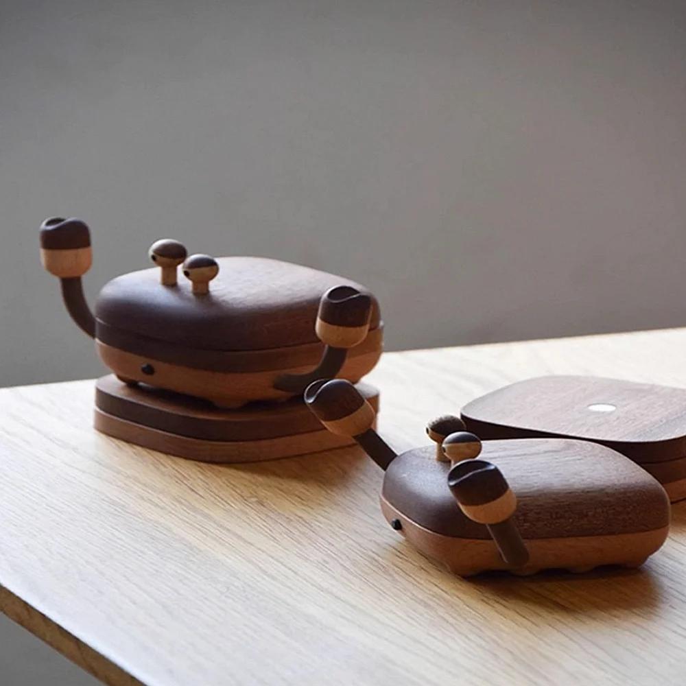 Malý podtácek krab z masivního dřeva držák japonský styl žáruvzdorná čajová souprava izolační podložka jídelní podložka roztomilá podložka pod čajovou vodu nový