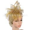 Europe and the United States popular feather headgear bridal hair accessories mesh top hat Jockey Club hair accessories hairpin headband