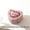 Jewelry Box Soft Velvet Organizer With Heart Shape Design For Girls Gift Travel Storage