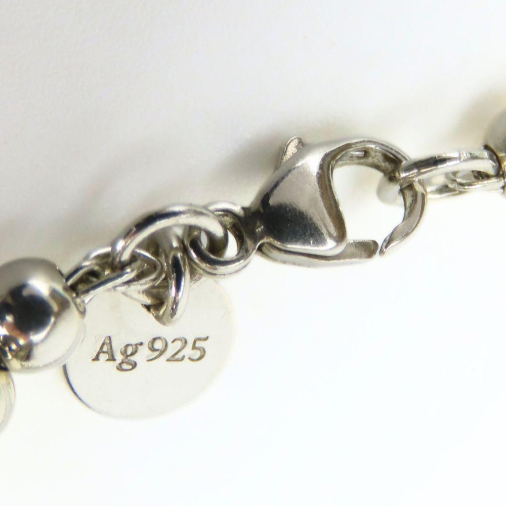 Used TIFFANY&Co. Bracelet Return To Silver925/diamond 6g Silver TIFFANY & Co. Blue 1PD