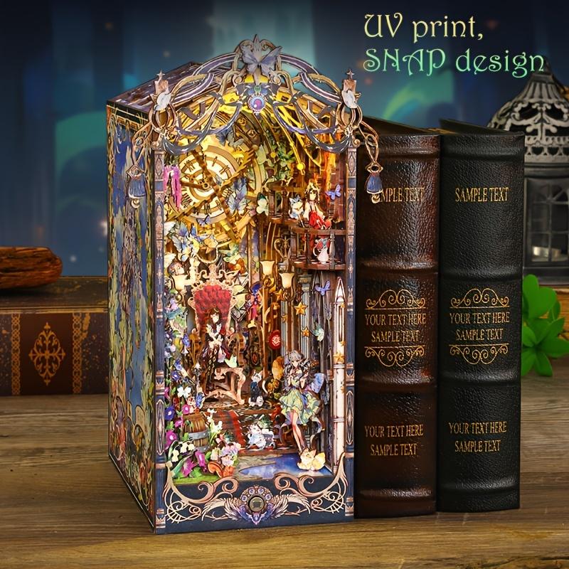 

Книжный уголок «Эльф ручной работы» - Миниатюрный деревянный фэнтези DIY-набор, Зачарованный декор для книжной полки для любителей сказок и поклонников коттеджкора