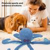 Plush Dog Squeaky Toys Dog Teeth Cleaning Toys Octopus Shaped Puppy Playing Tool For Home Outdoor Interactive Pet Training