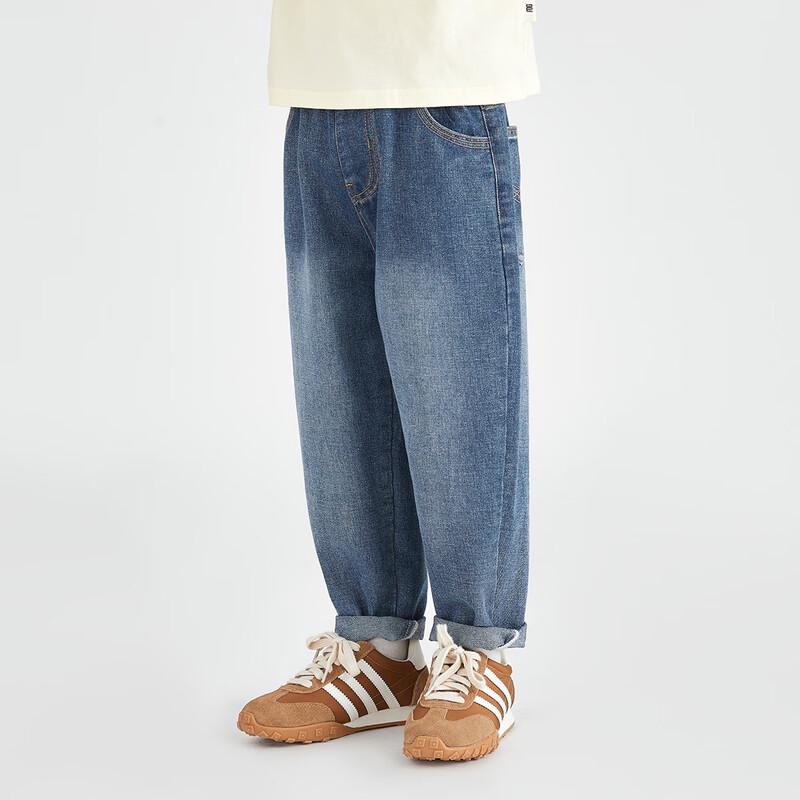 Duoduojia Boys' Loose-Fit Washed Denim Pants