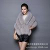 Haining fur autumn and winter new imitation fur shawl cape, women's warm imitation fox fur coat