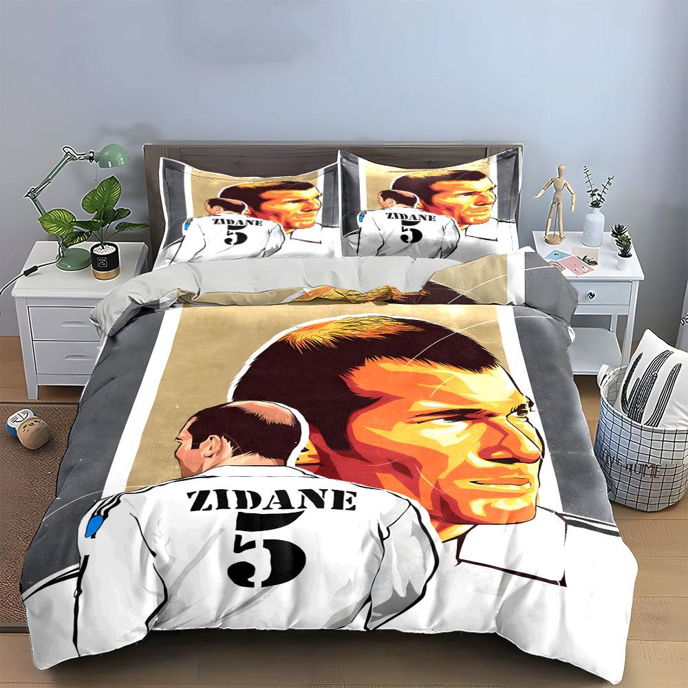 Portraits and "Zidane" Text. Bedding Sets Duvet Cover Sets Duvet Covers Pillowcases(1 * Duvet Cover 2 * Pillowcases Without Duvet Insert)