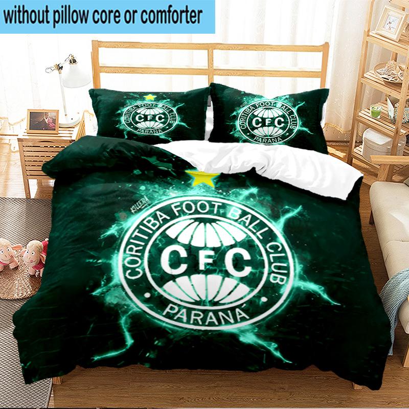 3PCS Coritiba Football Club Crest Bedding Set For Bedroom, Dormitory,Including 1pc Duvet Cover And 2pcs Pillowcases Large size Fan gift