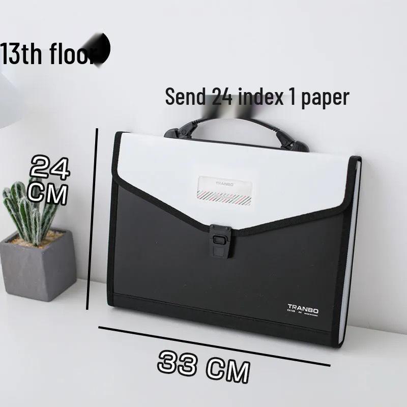 13-Pocket Accordion File Bag: Student Test Papers, Office Documents, Multi-Layer Large Capacity Storage